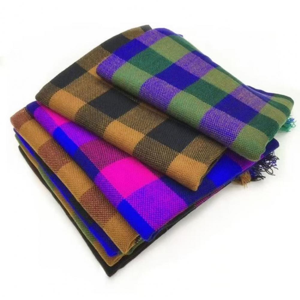 Wool Scarf Men - 2025 Wool Square Scarf Tassel Decoration