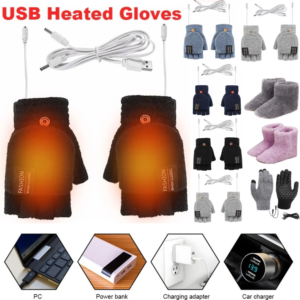 Hand Warmer Electric - USB Electric Heated Gloves Winter Outdoor