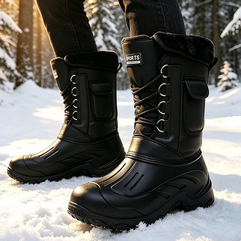 Waterproof Winter Boot - Men Winter Snow Boots Outdoor Fishing