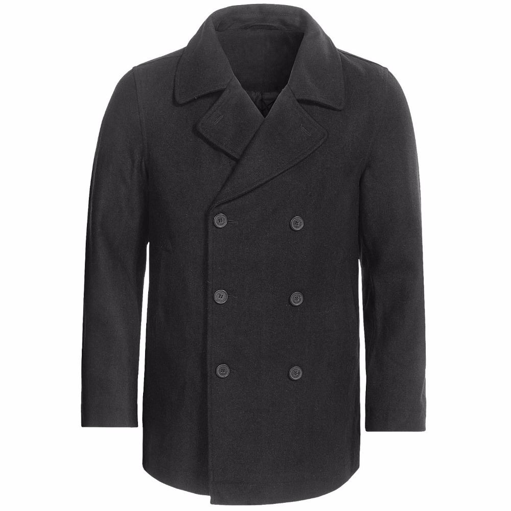 Wool Coat Peacoat - Tùy chỉnh Thực Hiện Than màu