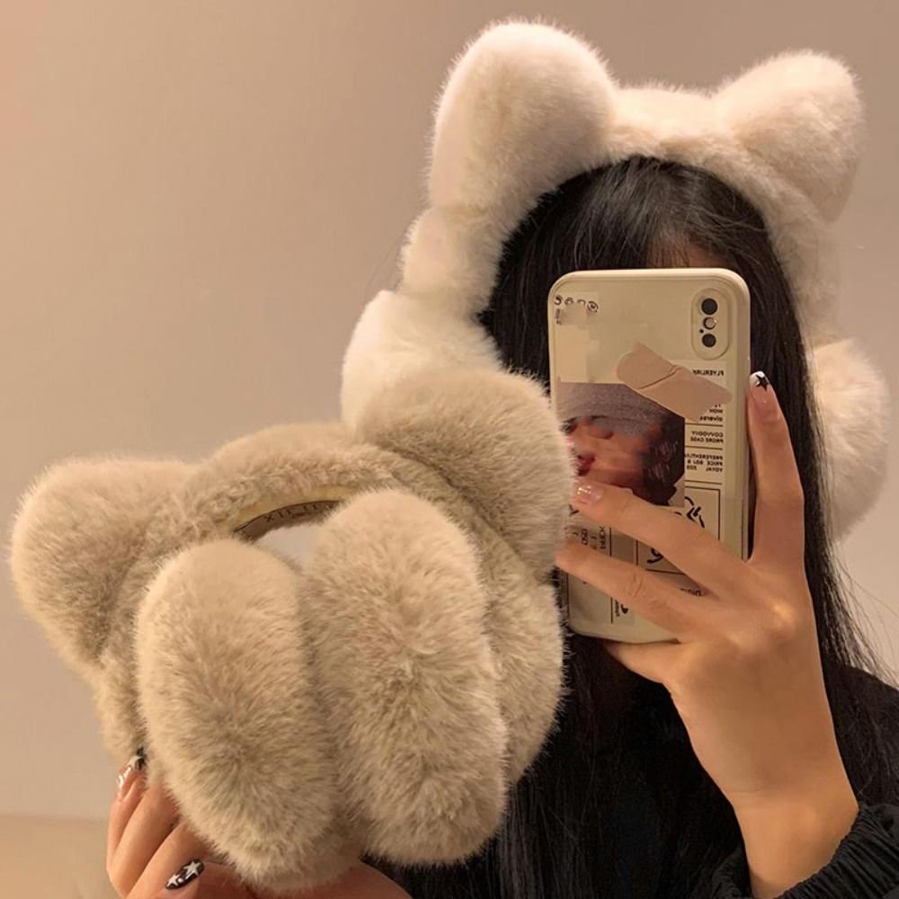 Earmuffs Foldable - Cute Cat Earmuffs Winter Warm Windproof