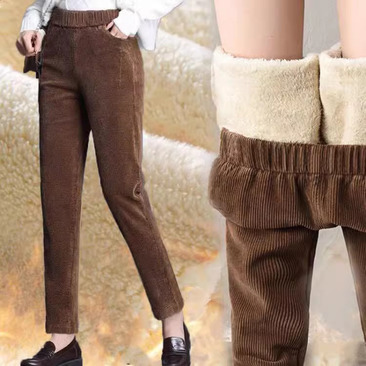 Corduroy Pant Warm - 1pcs Women Autumn Winter Plush Thickening