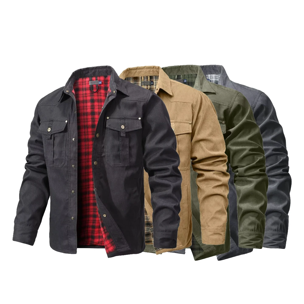 Men's Jackets Spring Flannel L - đánh giá và giá Flannel Shirt Lined