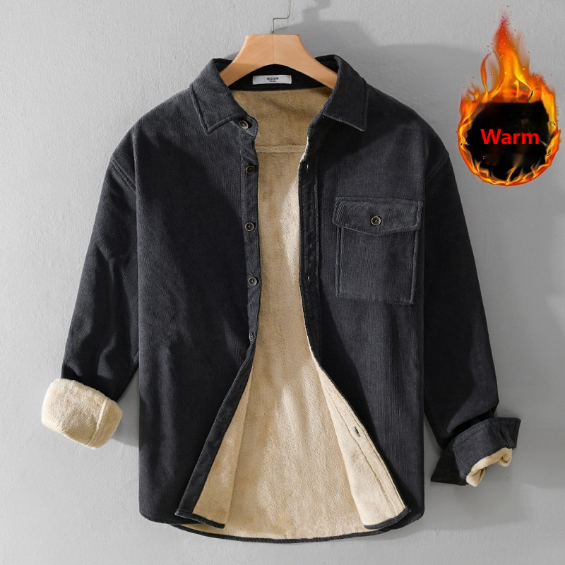 Men's Corduroy Shirt Jacket He - đánh giá và giá Flannel Shirt Lined