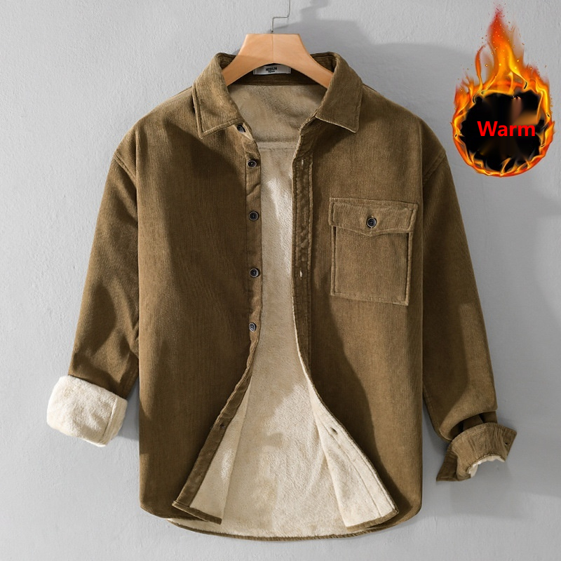 Men's Corduroy Shirt Jacket He - đánh giá và giá Flannel Shirt Lined