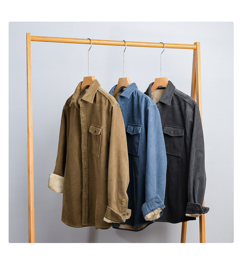 Men's Corduroy Shirt Jacket He - đánh giá và giá Flannel Shirt Lined
