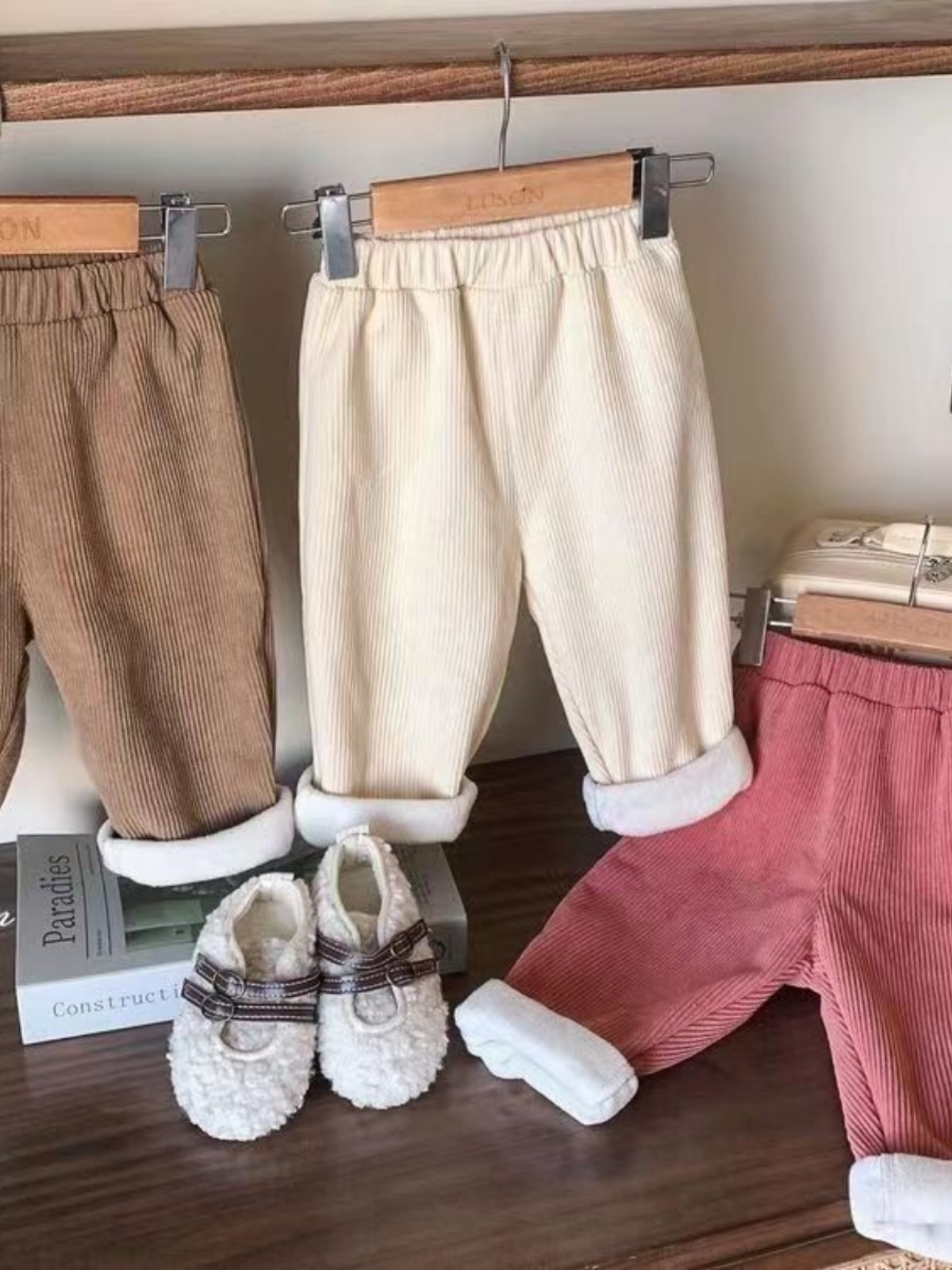 Autumn Winter Fleece Lined Cor - đánh giá và giá Corduroy Pant Warm