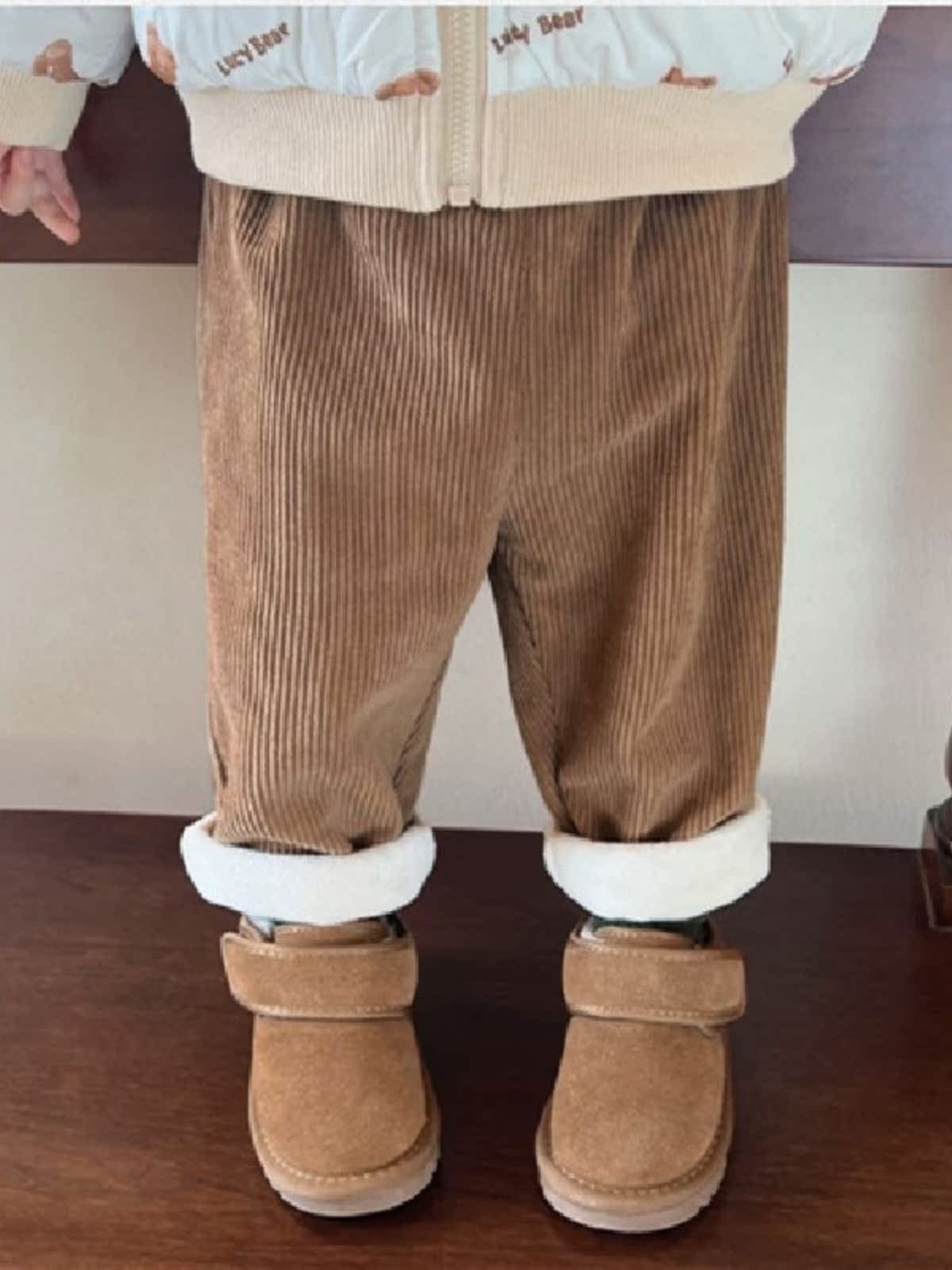 Autumn Winter Fleece Lined Cor - đánh giá và giá Corduroy Pant Warm
