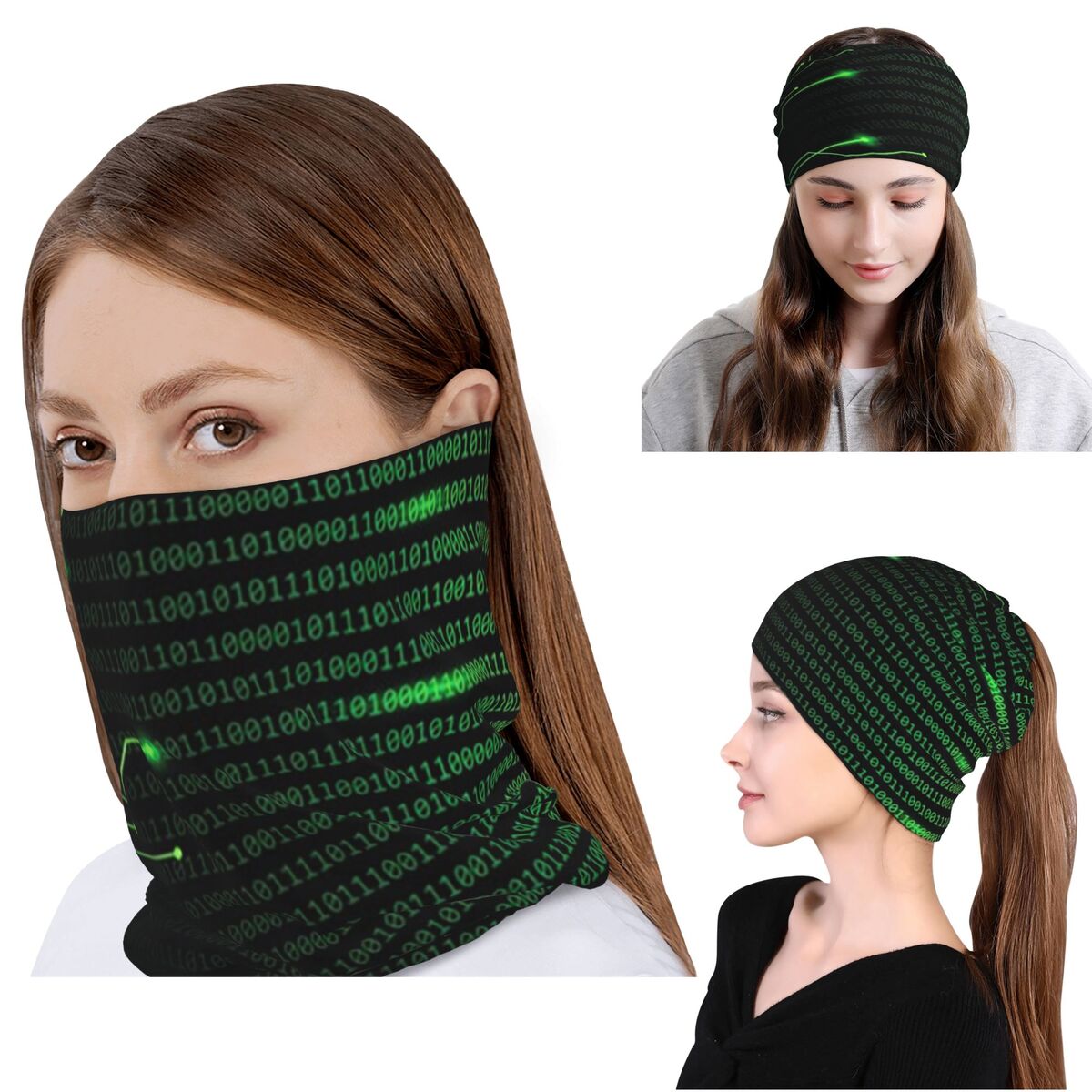 Binary Code Inside Throw Blank - đánh giá và giá Neck Gaiter Fleece