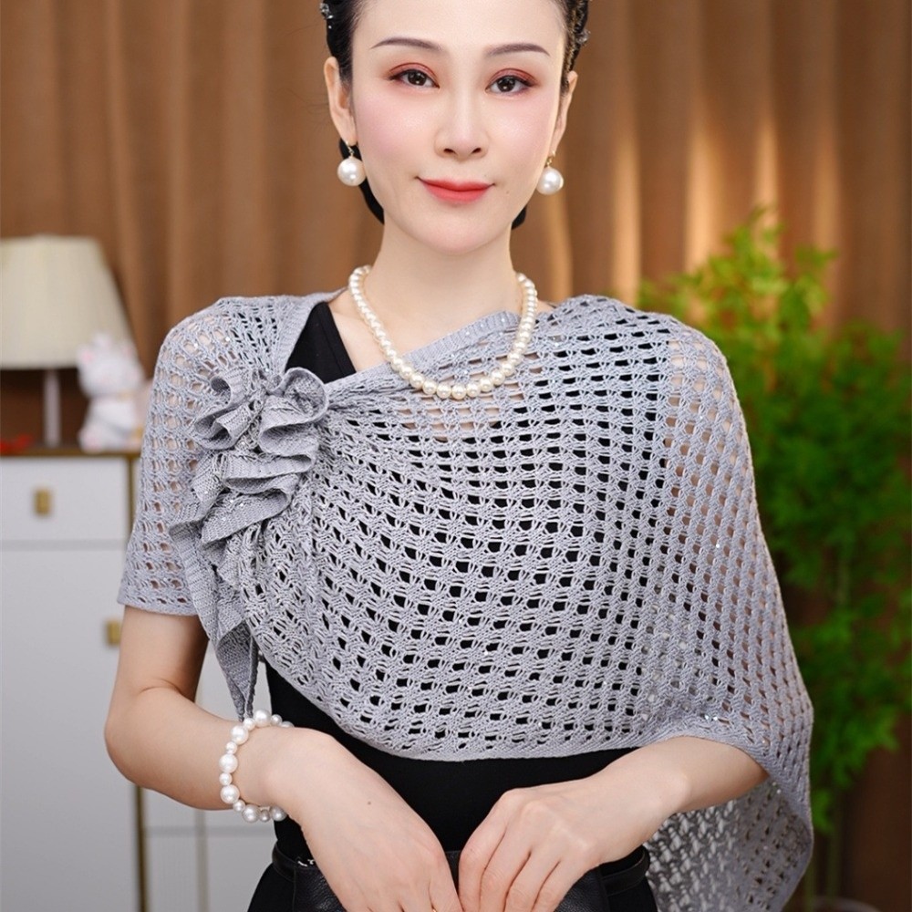 Sparkly Design Hollow Out Card - đánh giá và giá Shawl Wrap Winter