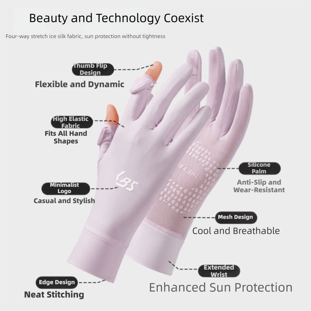 Extended Ice Silk UV Protectio - đánh giá và giá Touch Screen Gloves