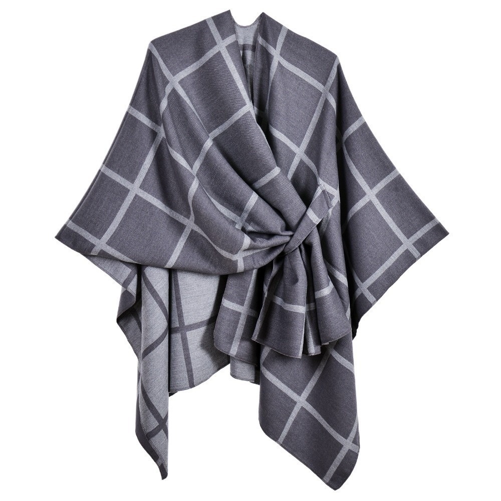 Warm Coat Plaid Design Travel  - đánh giá và giá Shawl Wrap Winter