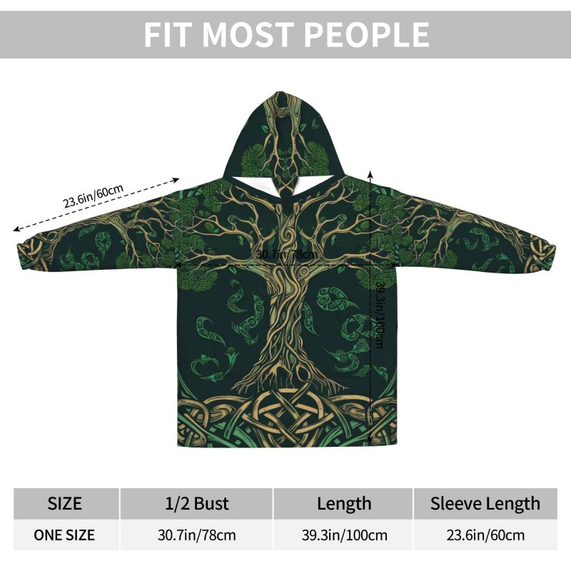 Tree of Life Celtic Pattern Bl - đánh giá và giá Sherpa Hoodie Fleece