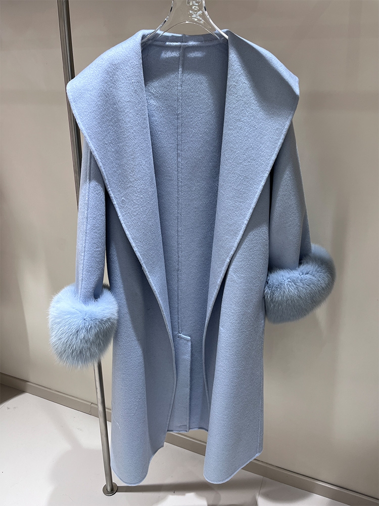 2025 New Wool Coat With Real F - đánh giá và giá Wool Coat Peacoat