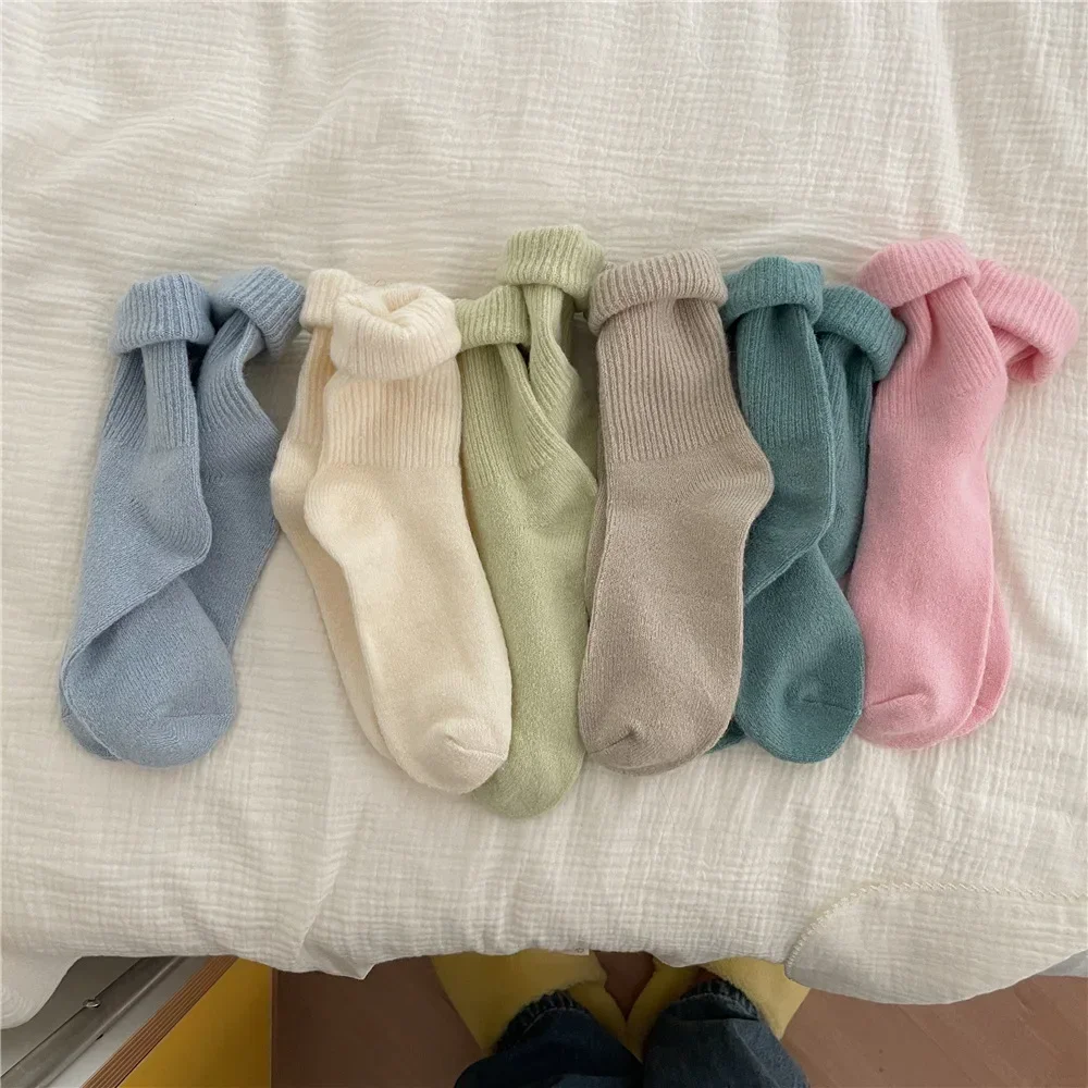 Solid Color Women Winter Thick - đánh giá và giá Thermal Sock Wool