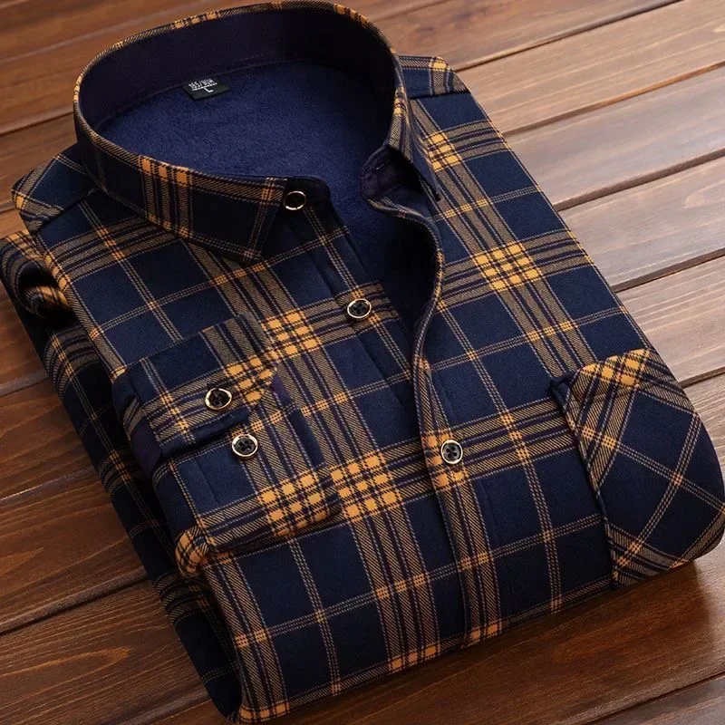 2025 Men's Winter Warm Long Sl - đánh giá và giá Flannel Shirt Lined