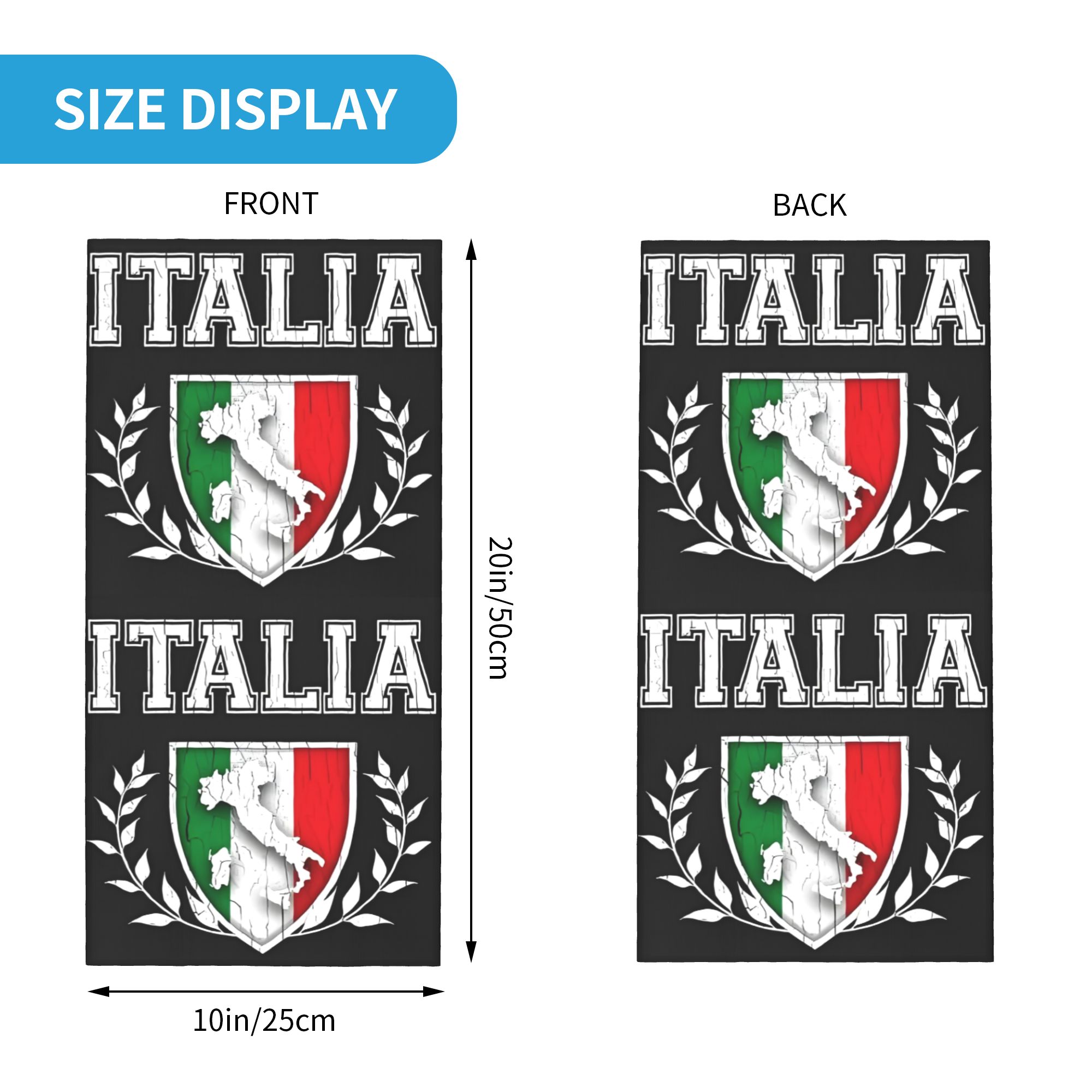 Custom Italy Flag Bandana Neck - đánh giá và giá Neck Gaiter Fleece