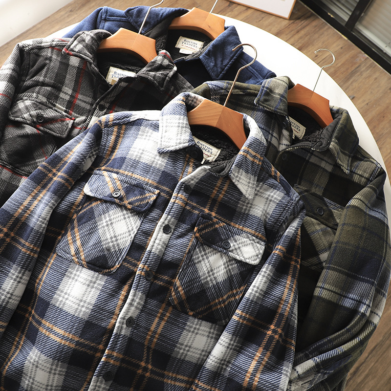 Men's Plaid Flannel Shirt Warm - đánh giá và giá Flannel Shirt Lined