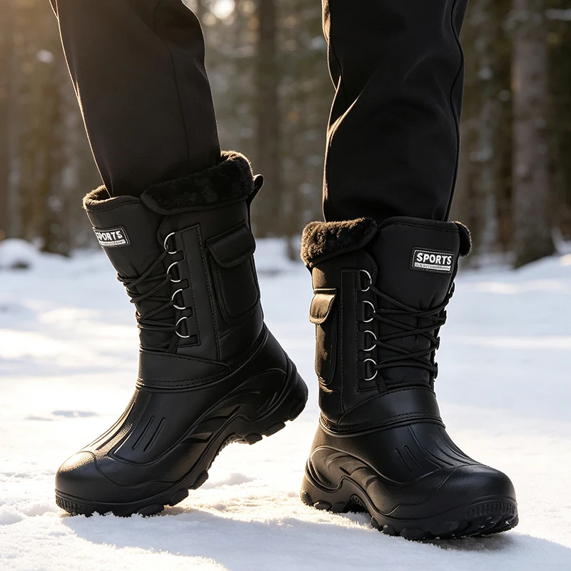 Men Winter Snow Boots Outdoor  - đánh giá và giá Waterproof Winter Boot
