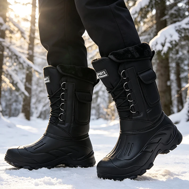 Men Winter Snow Boots Outdoor  - đánh giá và giá Waterproof Winter Boot