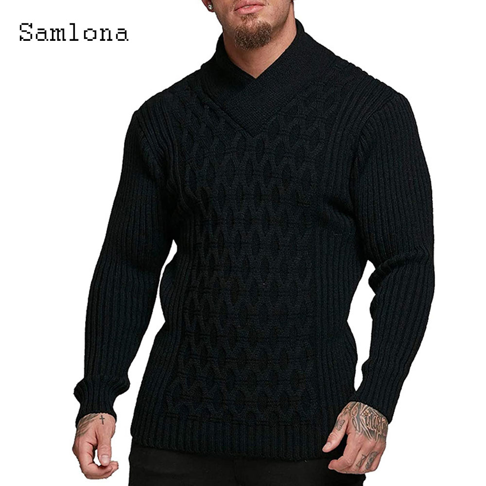 Samlona Men Autumn New Knittin - đánh giá và giá Wool Scarf Men
