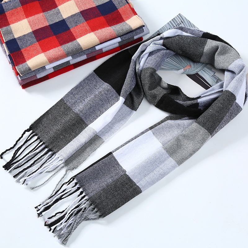 Mùa Đông Nam Khăn Kẻ Sọc Sọc K - đánh giá và giá Wool Scarf Men