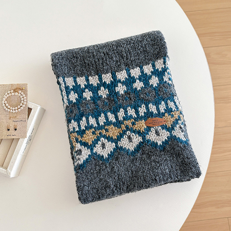 jacquard knitting scarf for wo - đánh giá và giá Wool Scarf Men