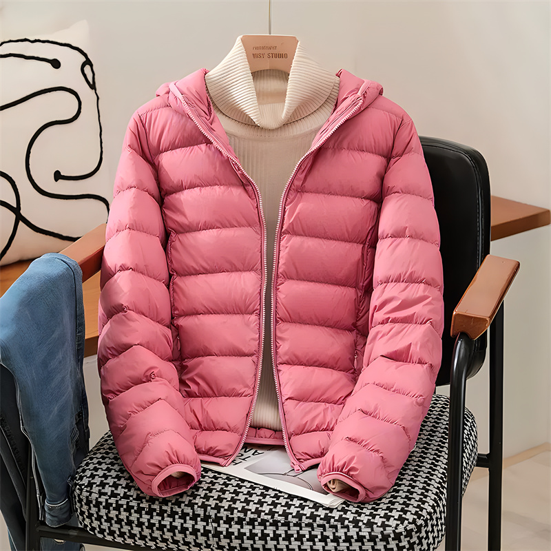 Plus Size Women Hooded Korean  - đánh giá và giá Down Jacket Packable