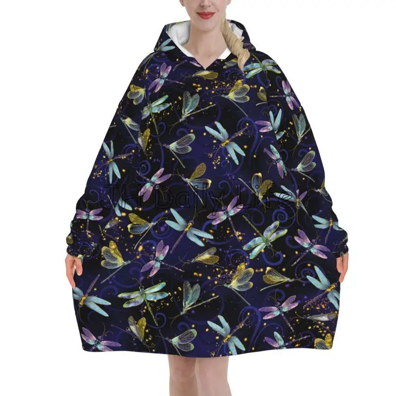 Dragonfly Galaxy Wearable Blan - đánh giá và giá Sherpa Hoodie Fleece