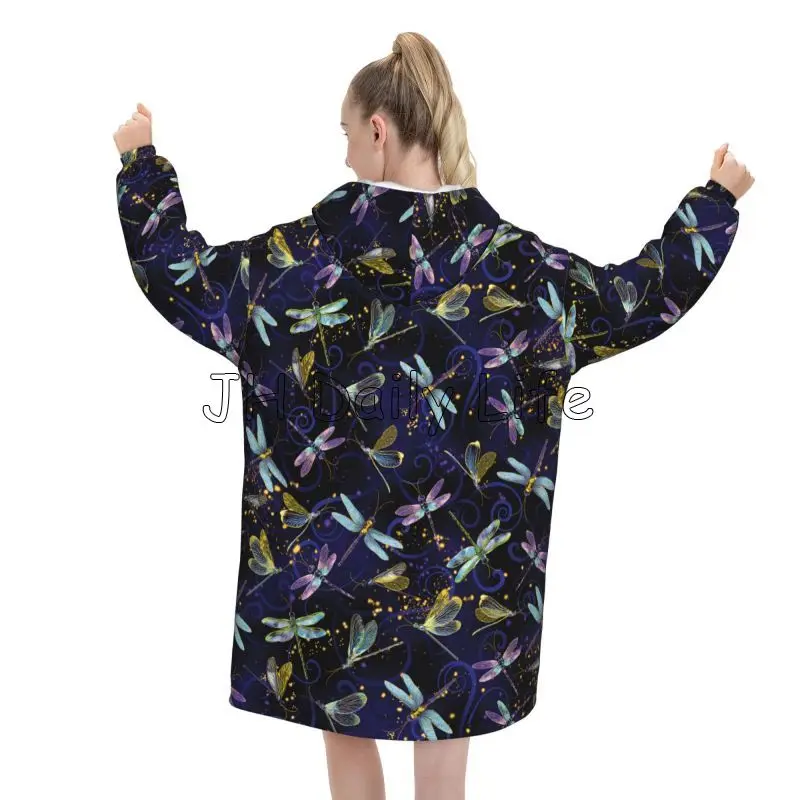 Dragonfly Galaxy Wearable Blan - đánh giá và giá Sherpa Hoodie Fleece