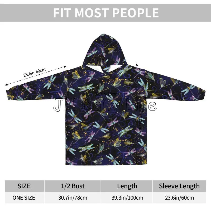 Dragonfly Galaxy Wearable Blan - đánh giá và giá Sherpa Hoodie Fleece