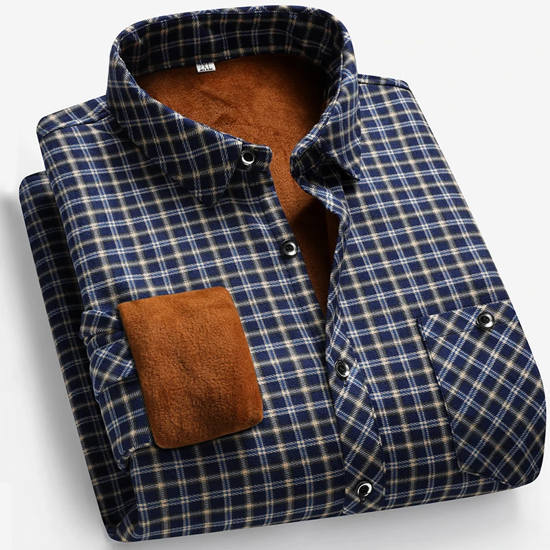 2026 Autumn and Winter Men's F - đánh giá và giá Flannel Shirt Lined