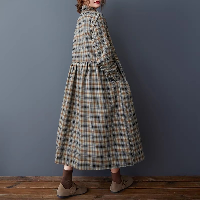 Korean Loose Retro Plaid Shirt - đánh giá và giá Flannel Shirt Lined