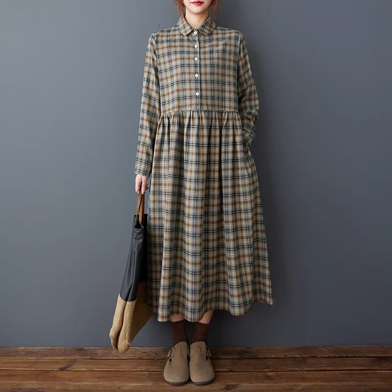 Korean Loose Retro Plaid Shirt - đánh giá và giá Flannel Shirt Lined