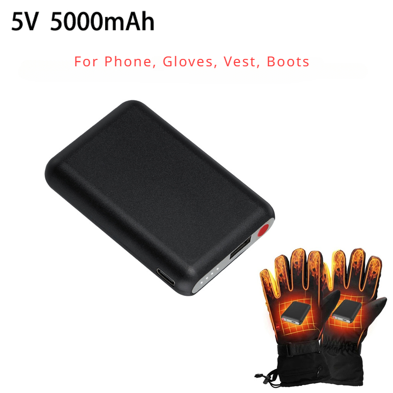 5V 5000mAh Heated Gloves Batte - đánh giá và giá Heated Vest Battery