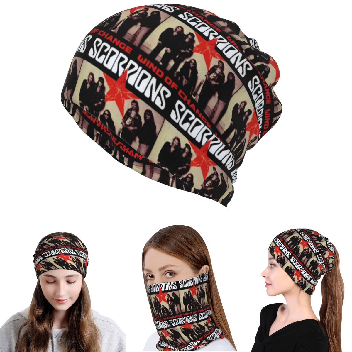 Scorpions Band Rock Bandana Ne - đánh giá và giá Knit Beanie Hat Warm