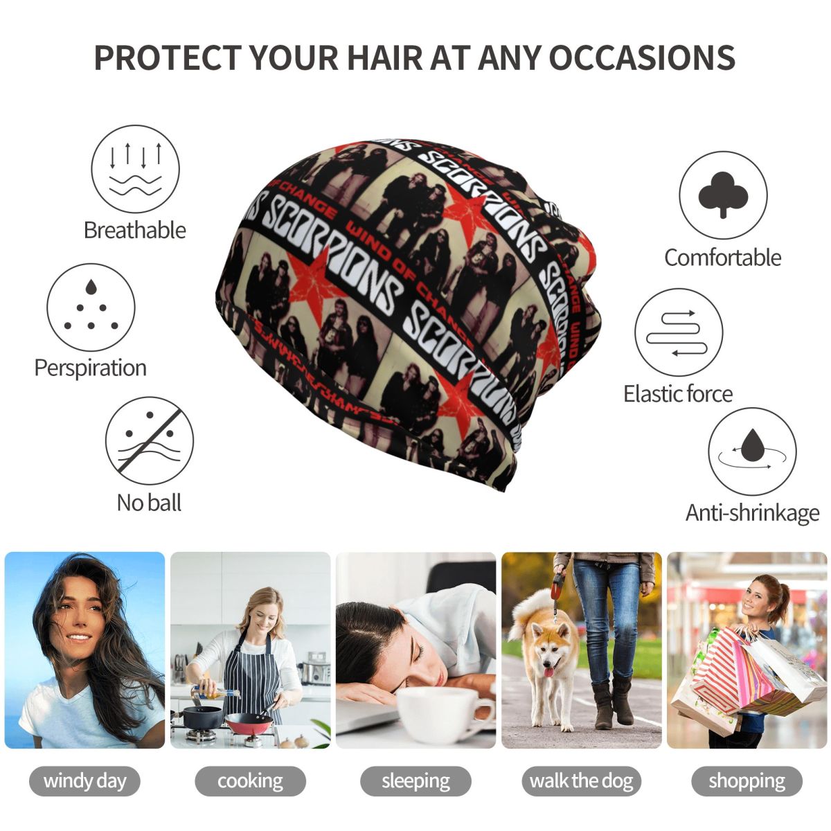 Scorpions Band Rock Bandana Ne - đánh giá và giá Knit Beanie Hat Warm