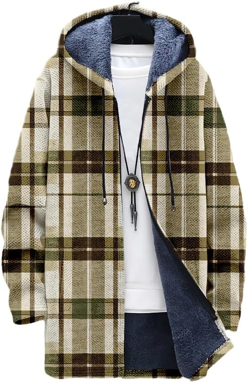 Men's Plaid Cardigan Oversized - đánh giá và giá Sherpa Hoodie Fleece