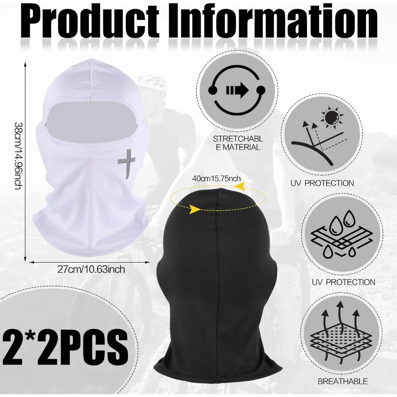 2 Pcs Full Face Mask Balaclava - đánh giá và giá Balaclava Ski Mask