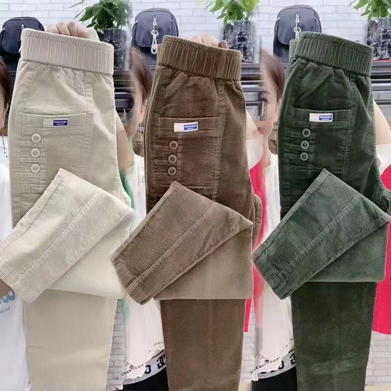 Women Warm Spring Winter Butto - đánh giá và giá Corduroy Pant Warm
