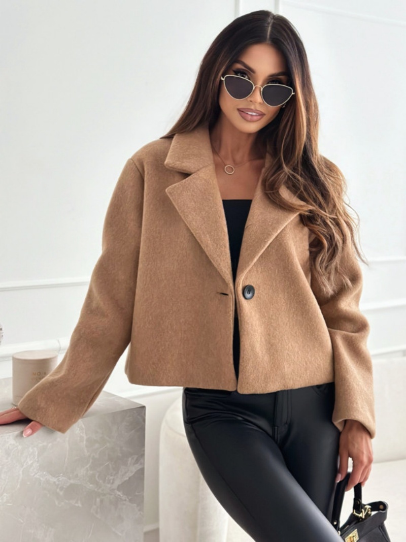 Cropped Trench Coat for Women  - đánh giá và giá Wool Coat Peacoat