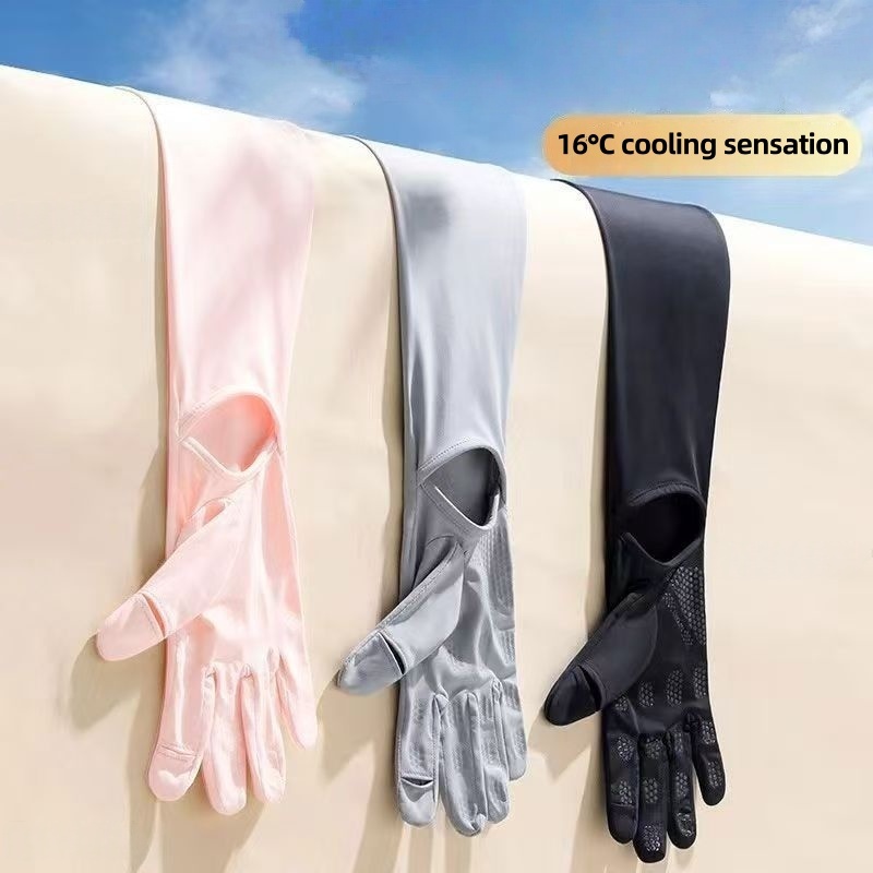 UPF50+ Ice Silk Sun Protection - đánh giá và giá Touch Screen Gloves