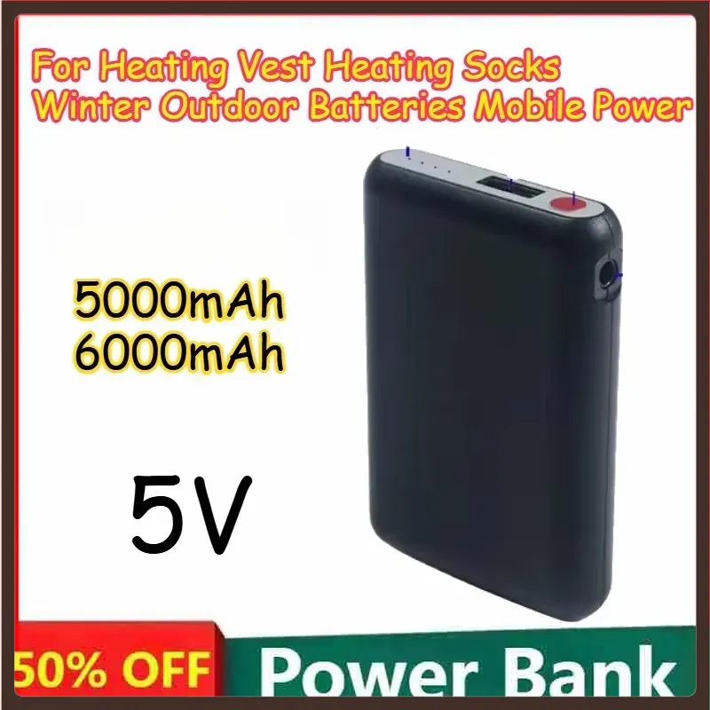 5000mAh 6000mAh 5V Rechargeabl - đánh giá và giá Heated Vest Battery