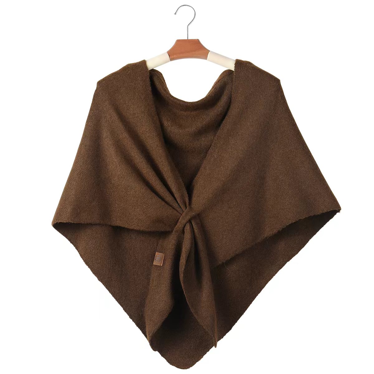 Simple Solid Color Knitted Tri - đánh giá và giá Shawl Wrap Winter